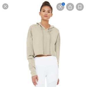 Alo yoga washes edge hoodie- sandstone small NWOT